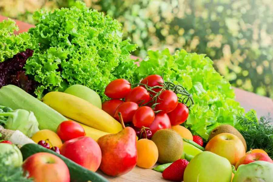 Photo of well lit fruits and vegetables