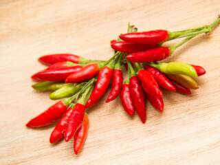 Photo of Calabrian chili peppers lying on the table