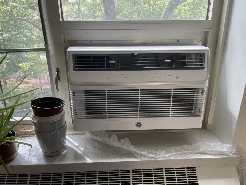Photo of my AC unit installed in the window
