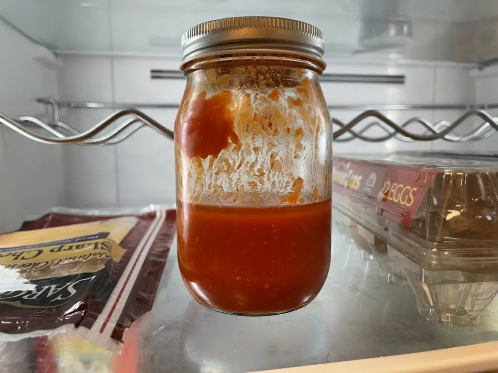 Separated hot sauce